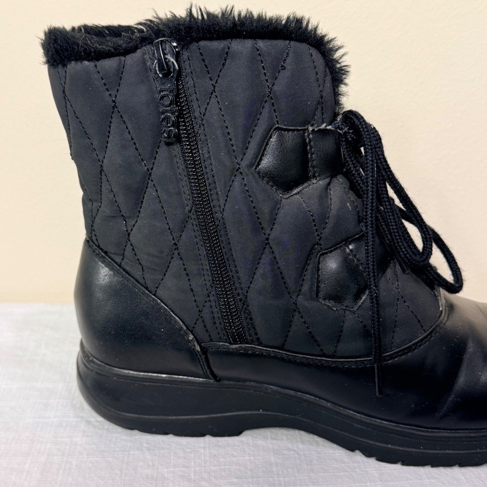Totes Catskill women's Black Quilted Faux‎ Fur Lined Winter Snow Boots Size 7 - Picture 12 of 15